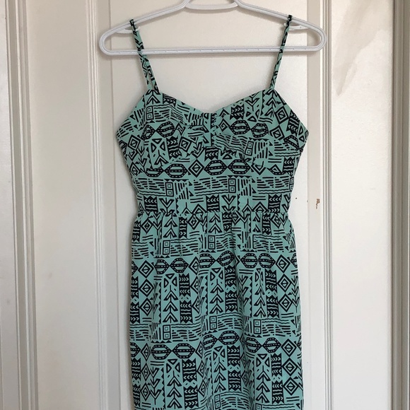 Forever 21 Tribal print mint green dress - Picture 1 of 3